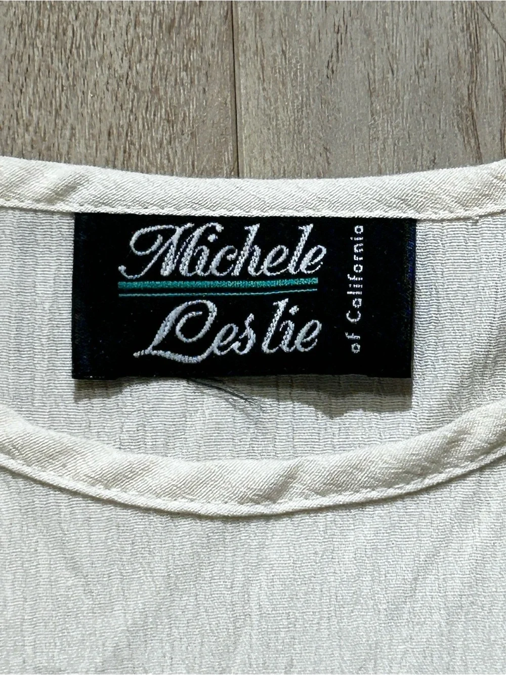 Light Cream Short Sleeve Crewneck Top - Picture 3 of 5